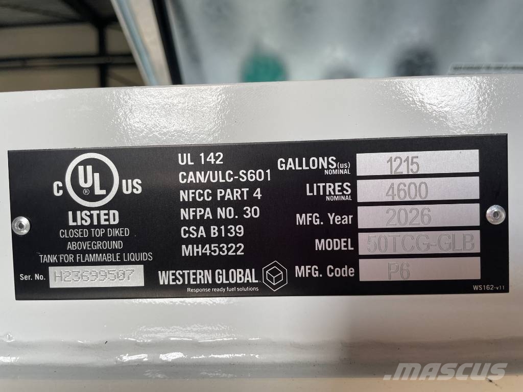 Western Global - 40TCG - 4.500 Liter fuel Tank - DPX-31004 Depósitos de combustible y aditivos