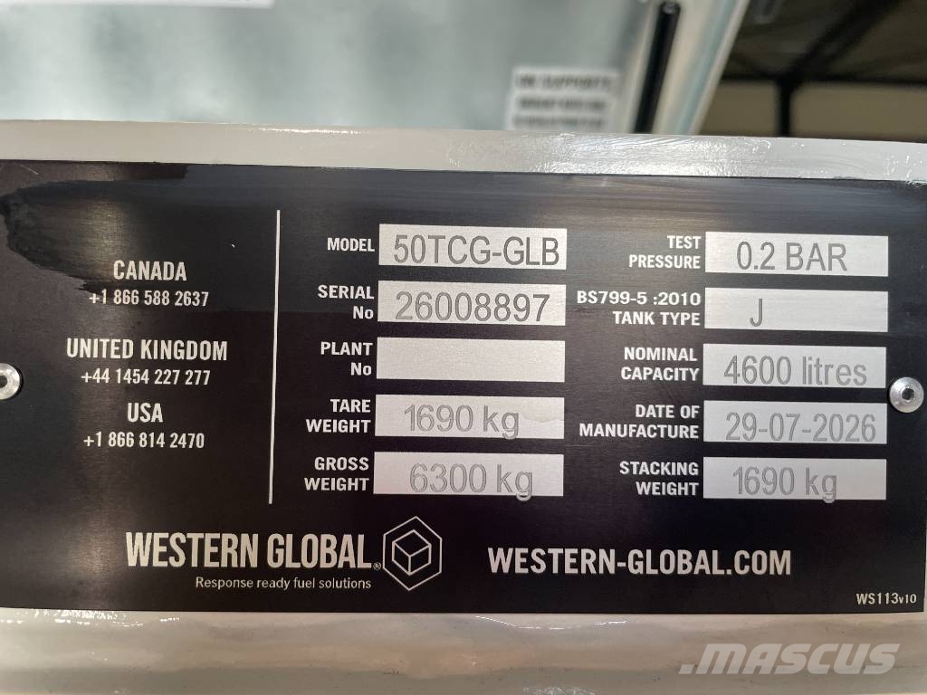 Western Global - 40TCG - 4.500 Liter fuel Tank - DPX-31004 Depósitos de combustible y aditivos