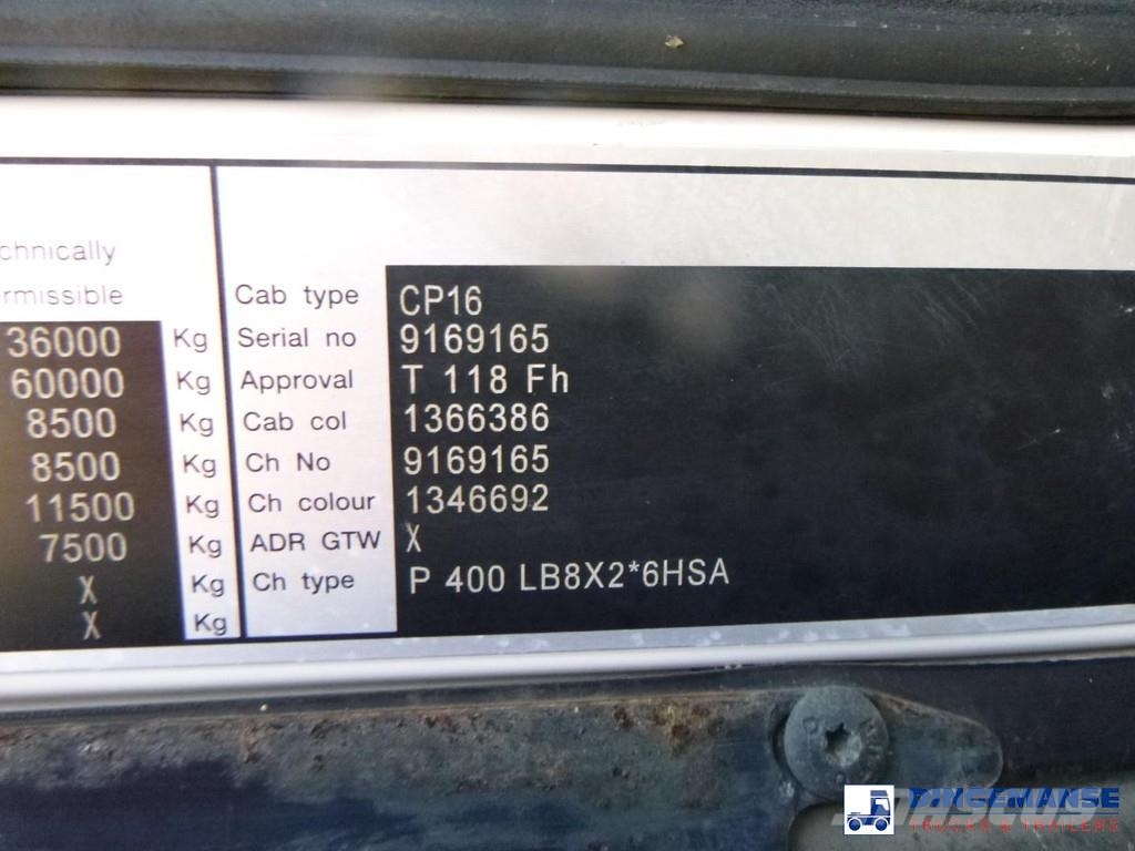 Scania P 400 8X2 RHD + Fassi F600 Kranen voor alle terreinen