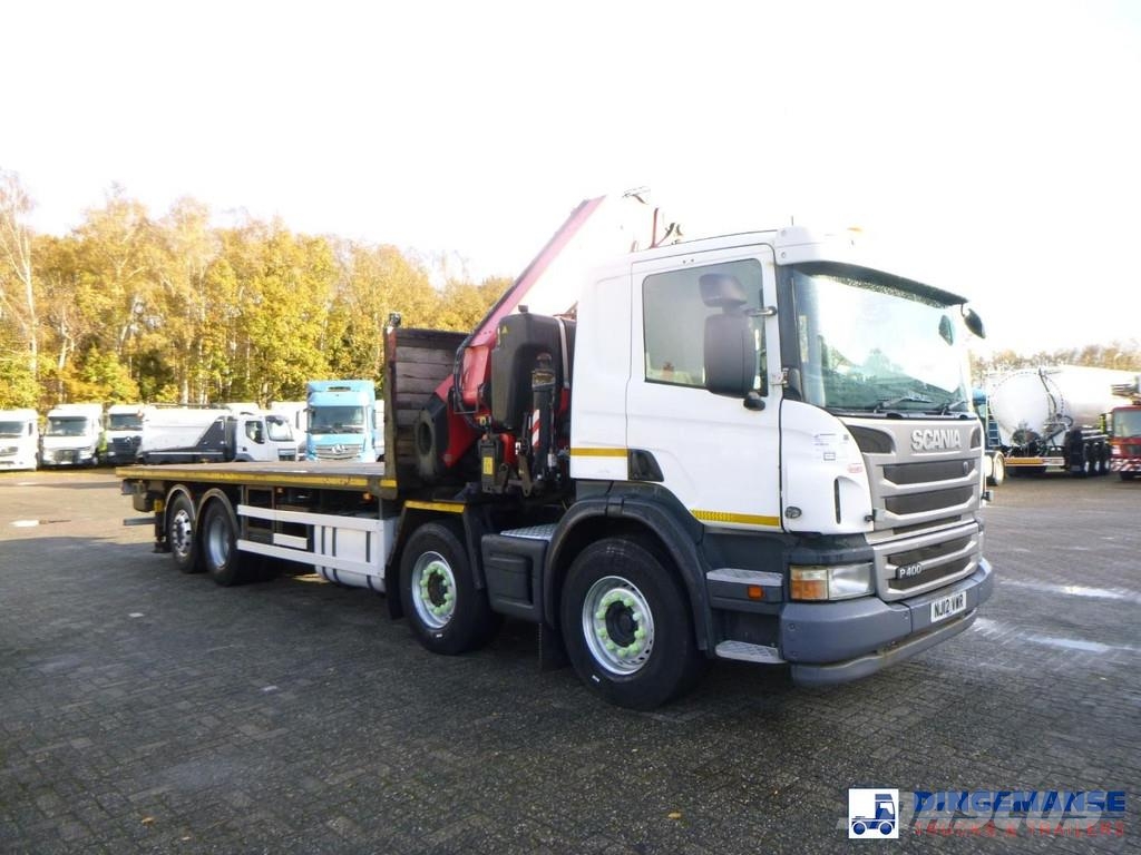 Scania P 400 8X2 RHD + Fassi F600 Kranen voor alle terreinen
