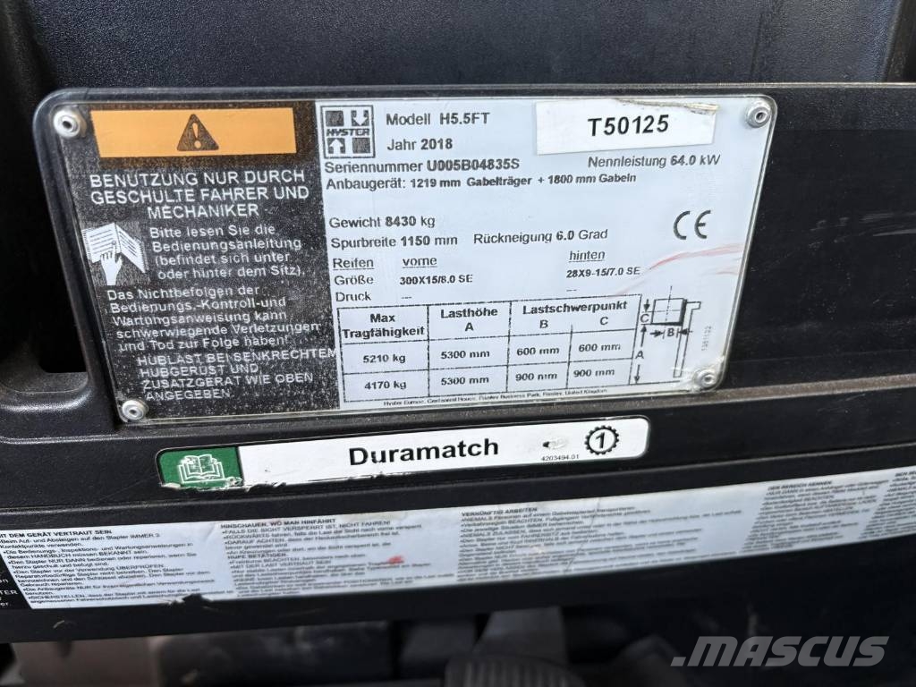 Hyster H5.5FT LPG forklifts