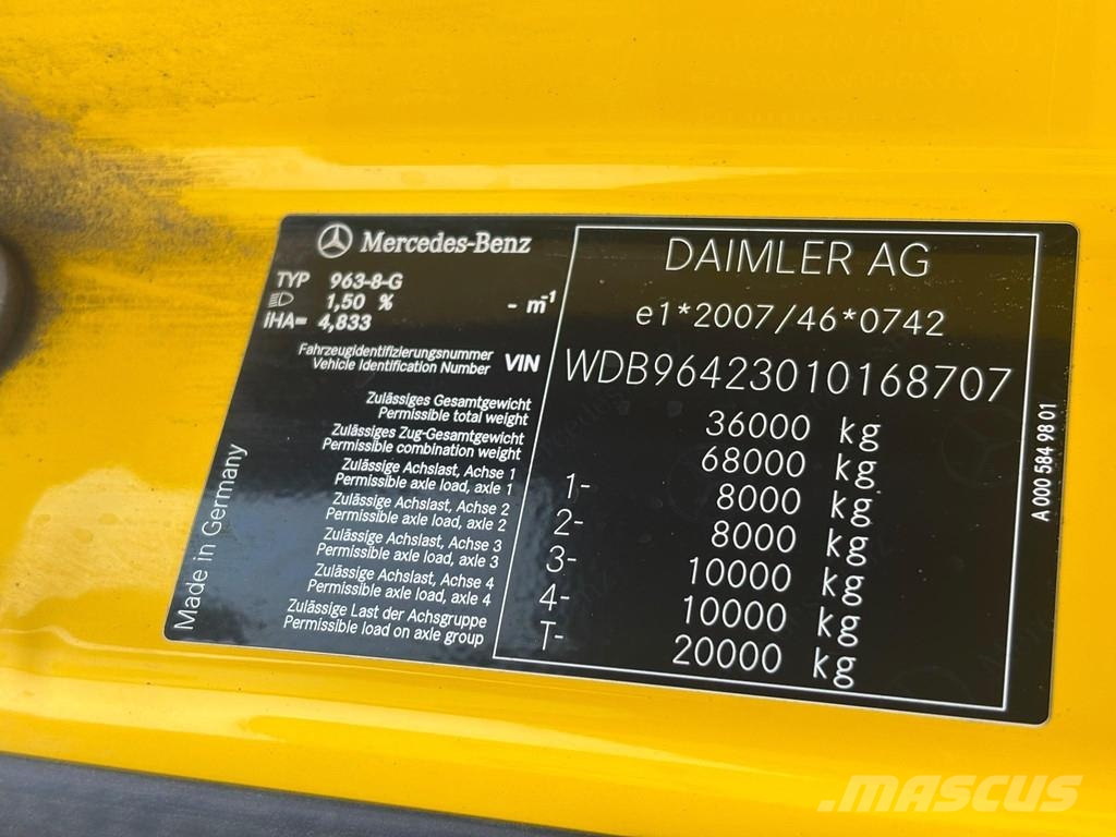 Mercedes-Benz AROCS 3263 8x4/4 EURO6 + TANDEM + RETARDER + HEATI شاحنات قلابة
