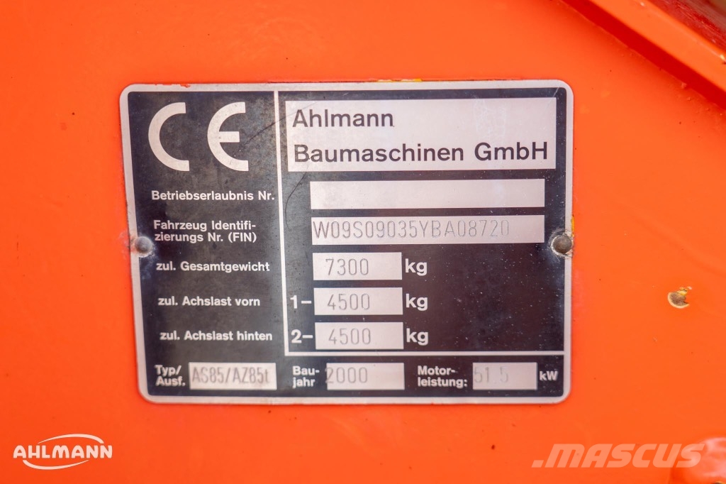 Ahlmann Zwenklader AZ 85t لوادر بعجل