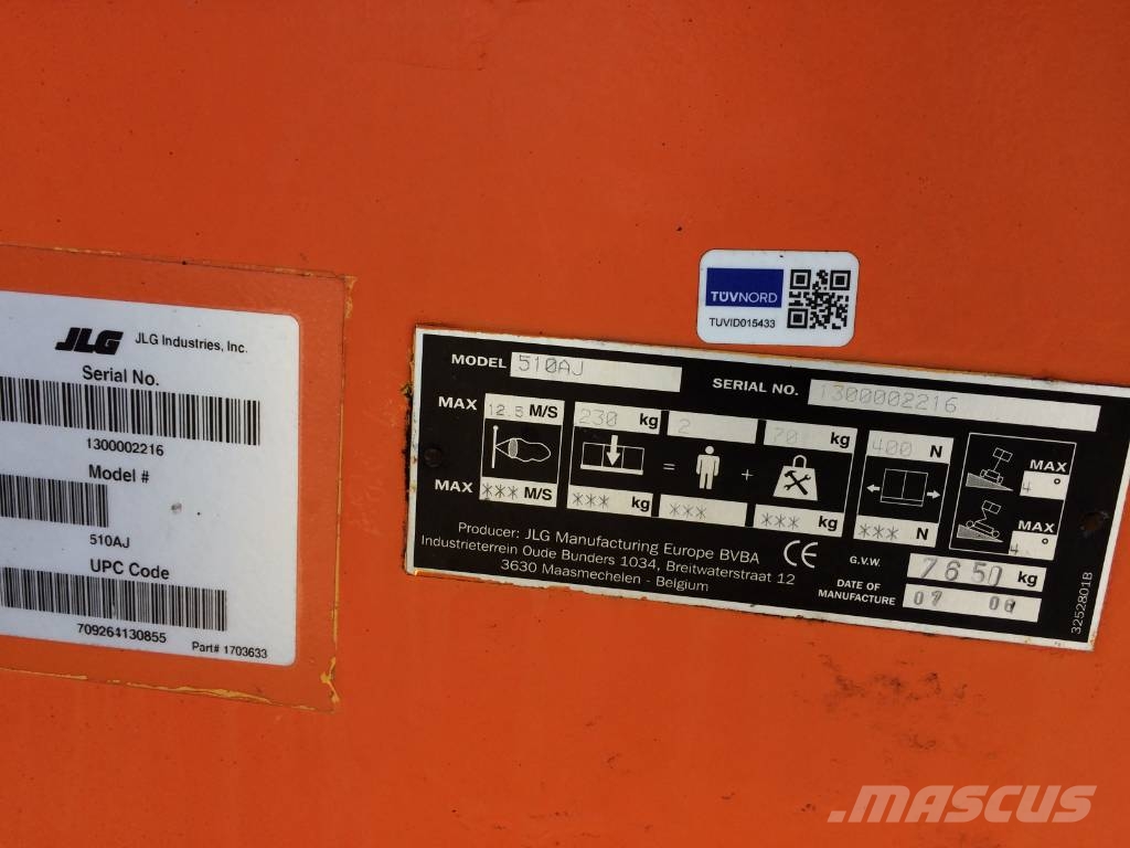 JLG 510 AJ Strēles pacēlāji
