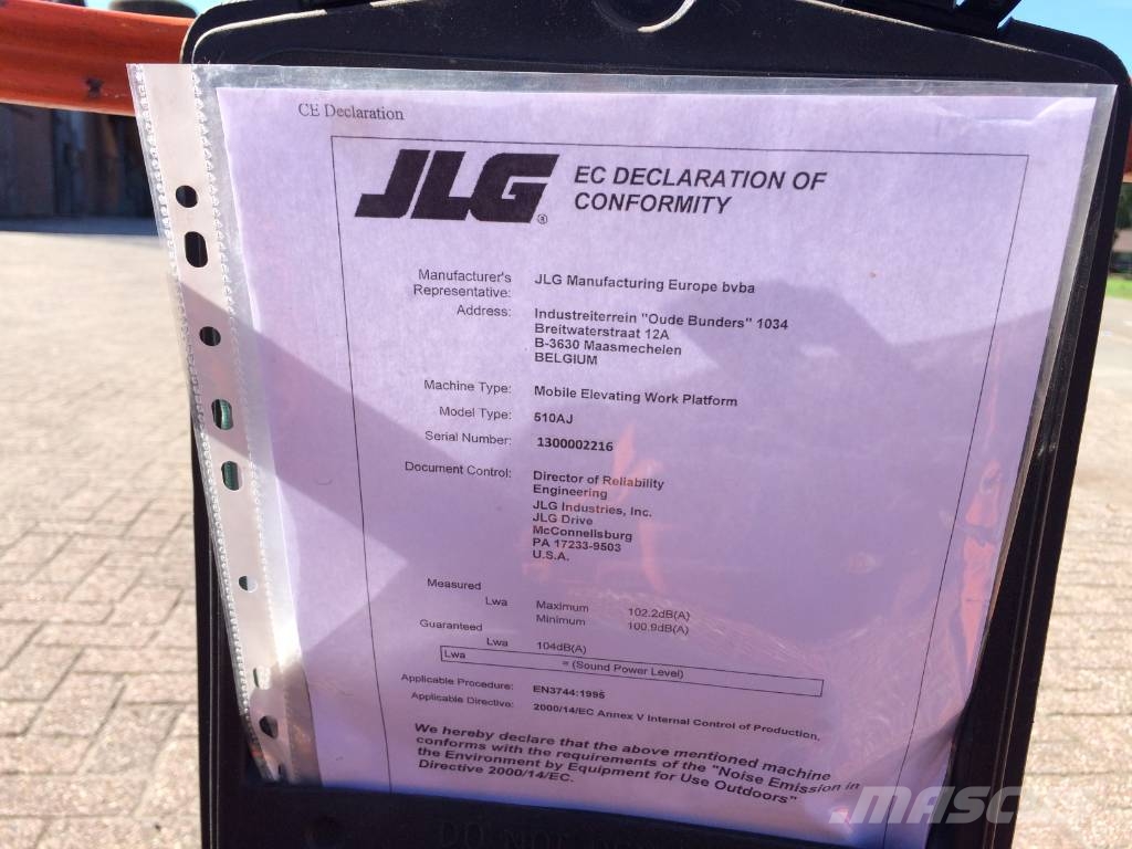 JLG 510 AJ Strēles pacēlāji
