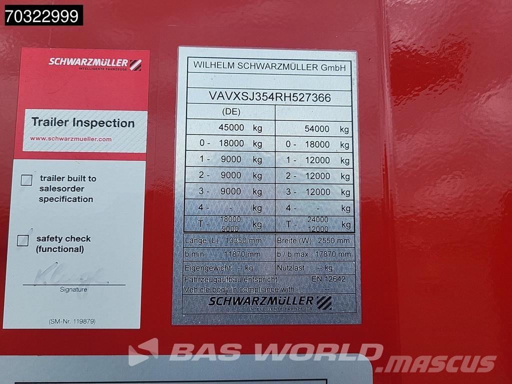 Schwarzmüller 3 axles NEW! 3x Steering Axles SAF Extendable Semirremolques de góndola rebajada