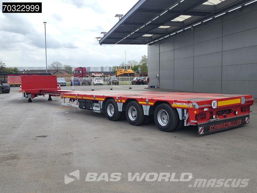 Schwarzmüller 3 axles NEW! 3x Steering Axles SAF Extendable Semirremolques de góndola rebajada