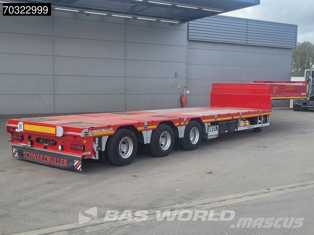 Schwarzmüller 3 axles NEW! 3x Steering Axles SAF Extendable Semirremolques de góndola rebajada