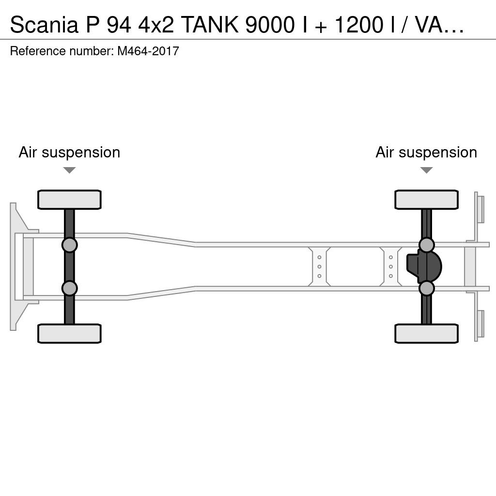 Scania P 94 4x2 TANK 9000 I + 1200 l / VACUUM Jurop PR150 Slamsugningsbil