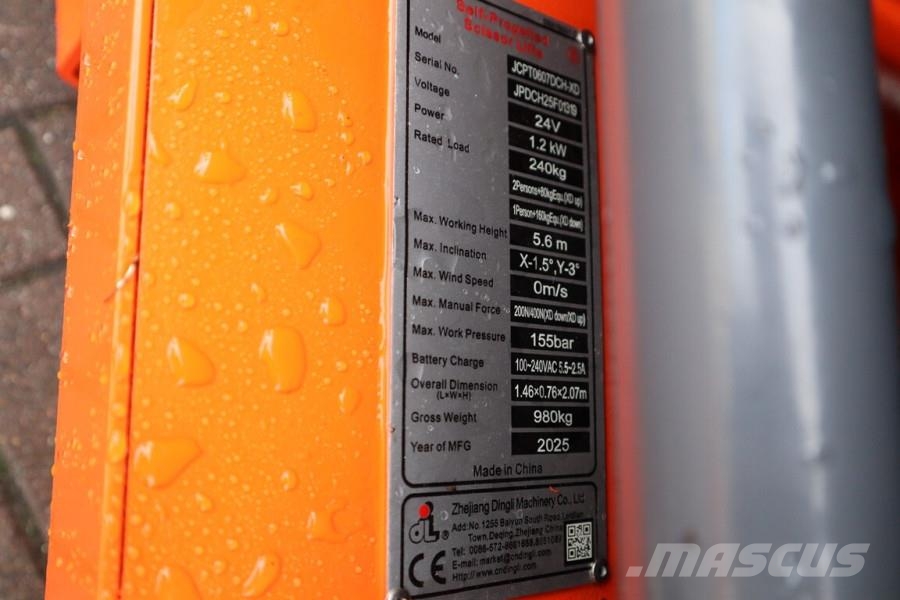Dingli JCPT0607DCH-XD Valid inspection, Electric, CE, Wor Škarjaste dvižne ploščadi