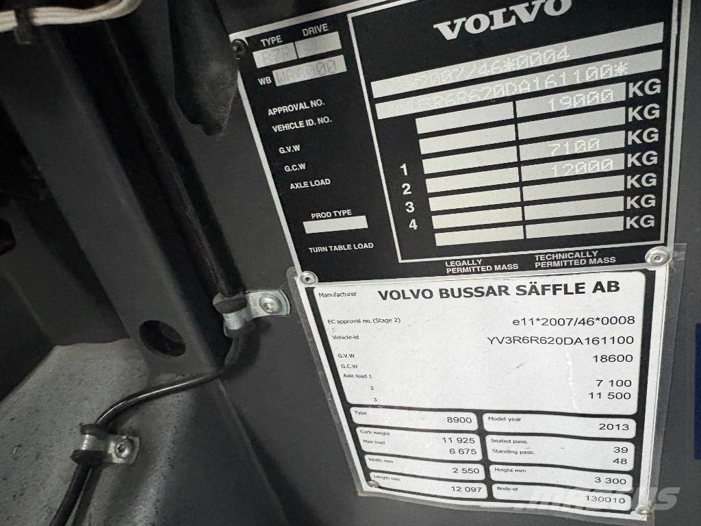 Volvo 8900 LE  6 Buses Linnadevahelised bussid
