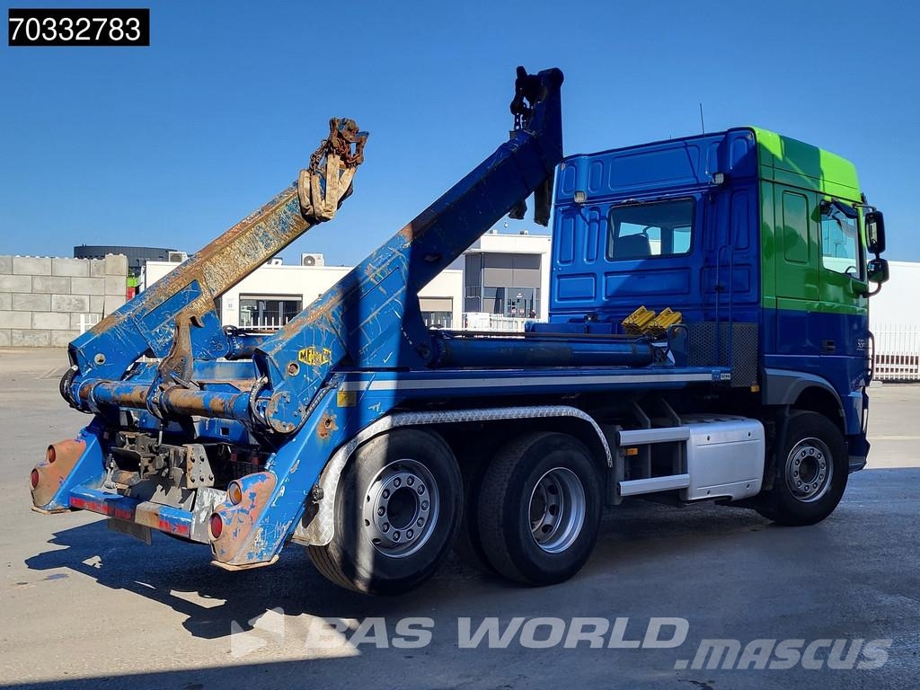 DAF XF 510 6X2 Meiller AK 16 MT Skip Loader Steering a Koukkulava kuorma-autot