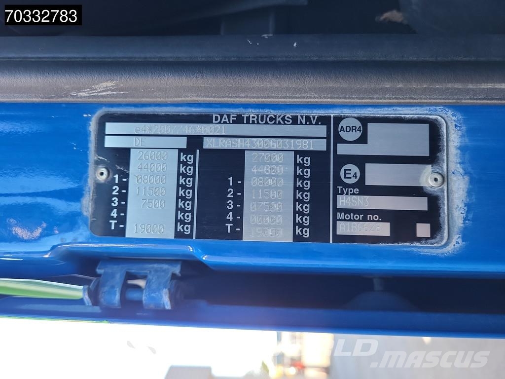 DAF XF 510 6X2 Meiller Skip Loader Automatic Euro 6 شاحنات الرافعات الخطافية