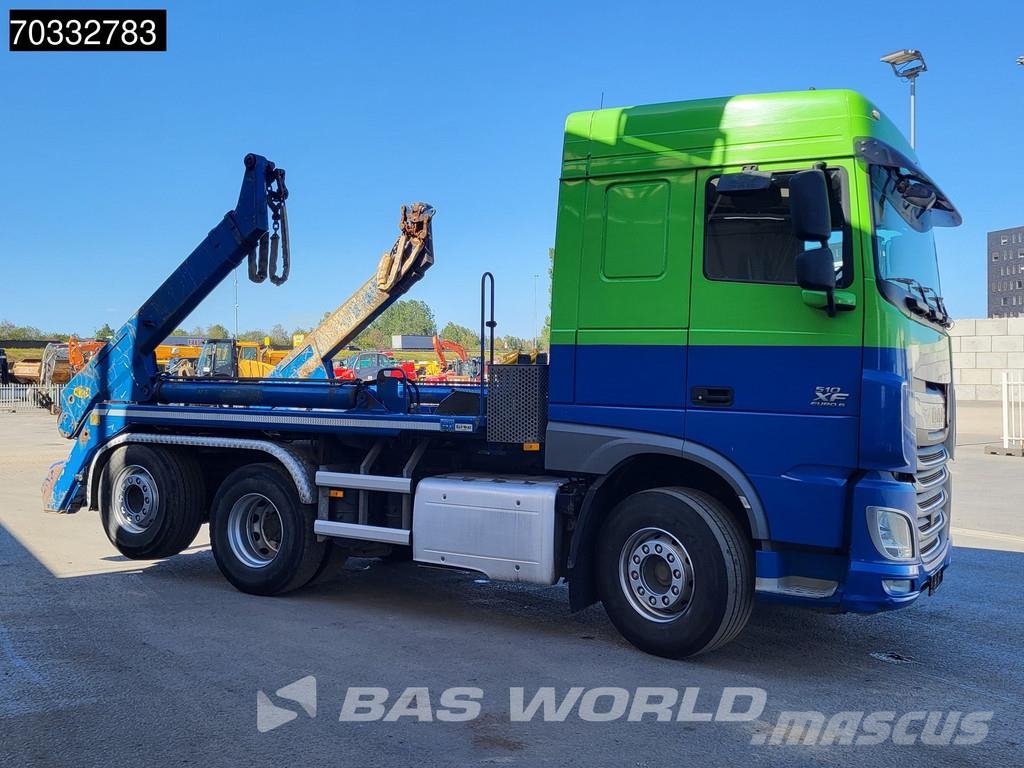 DAF XF 510 6X2 Meiller Skip Loader Automatic Euro 6 شاحنات الرافعات الخطافية