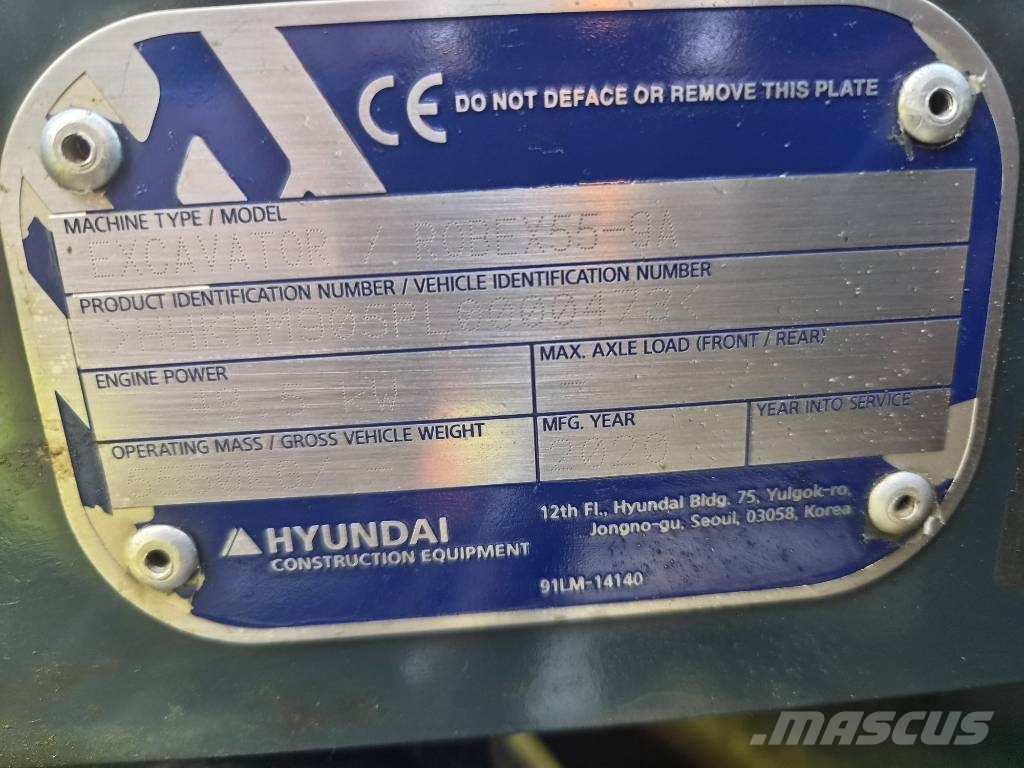 Hyundai Robex 55-9 Mini kotrók < 7t
