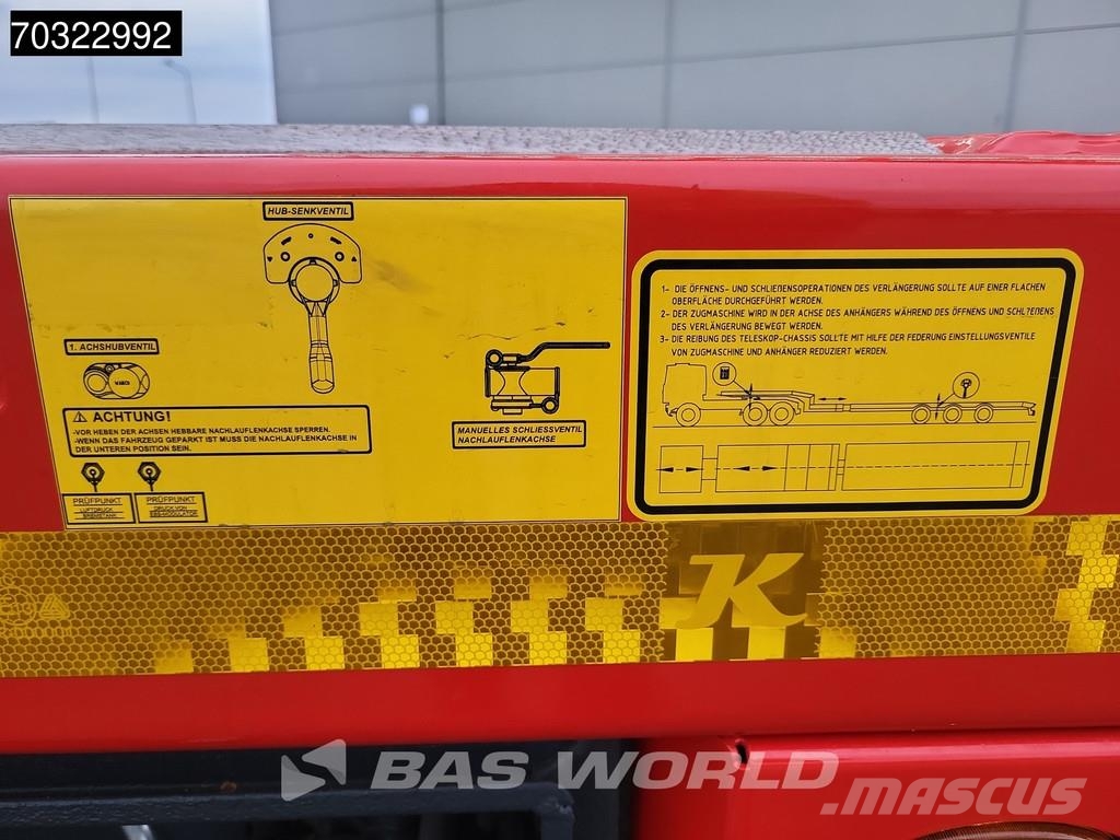 Kässbohrer LB3E 3 axles Steering+Lift Axle Extendable Ramps Semi-reboques rebaixados