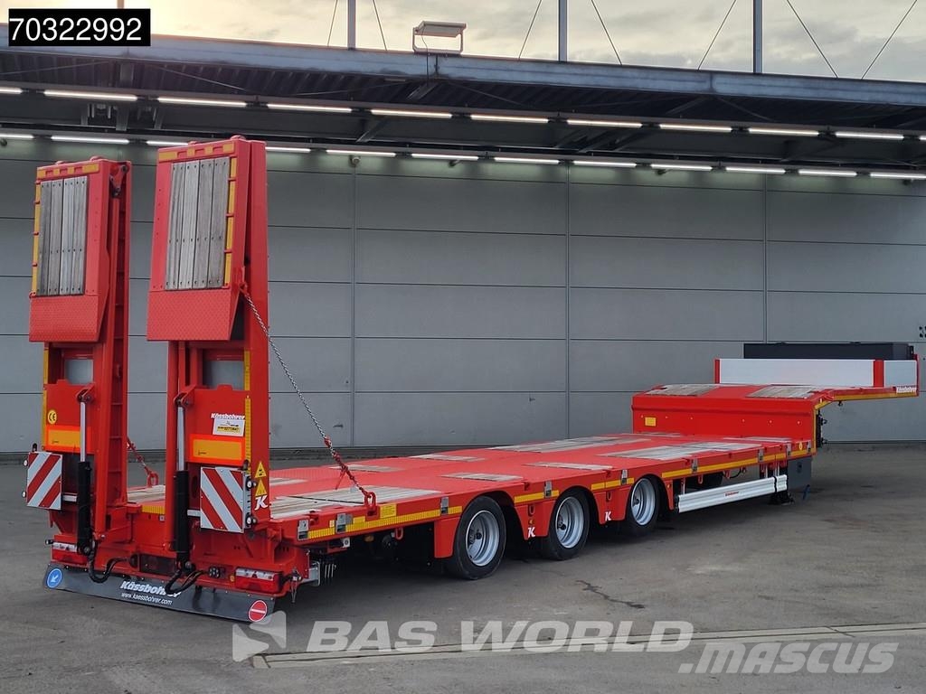 Kässbohrer LB3E 3 axles Steering+Lift Axle Extendable Ramps Semi-reboques rebaixados