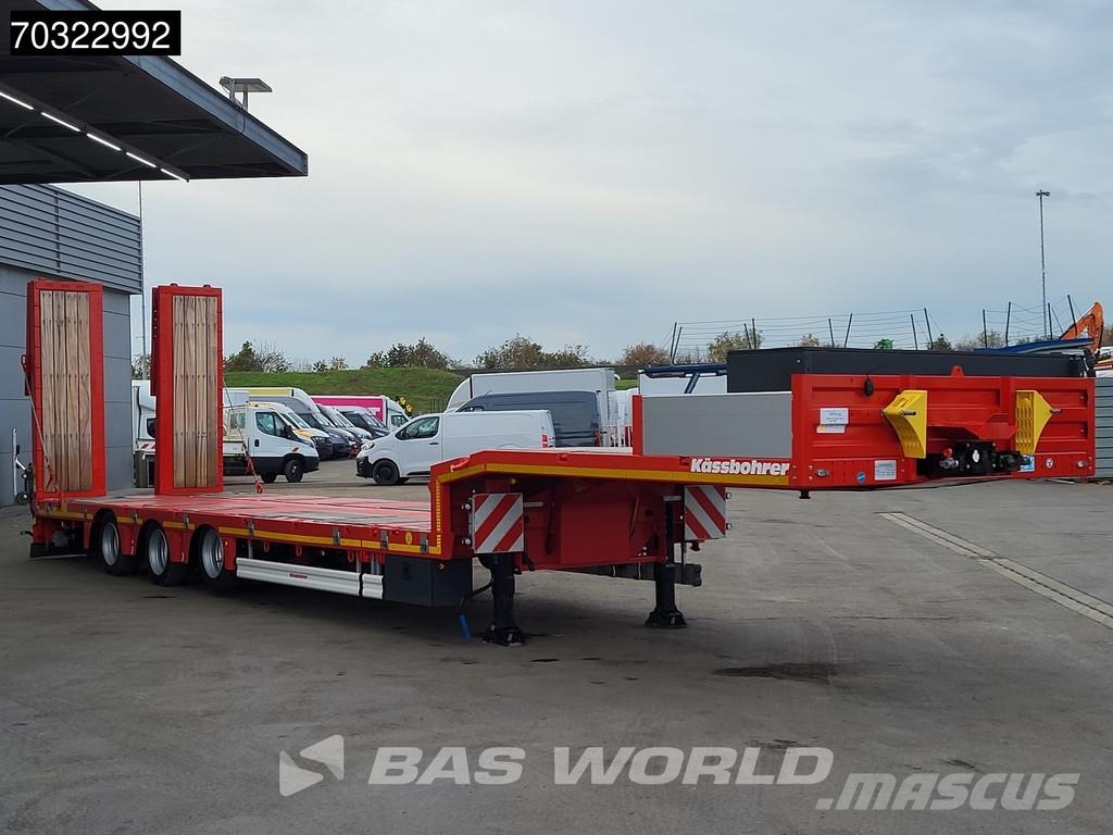 Kässbohrer LB3E 3 axles Steering+Lift Axle Extendable Ramps Semi-reboques rebaixados