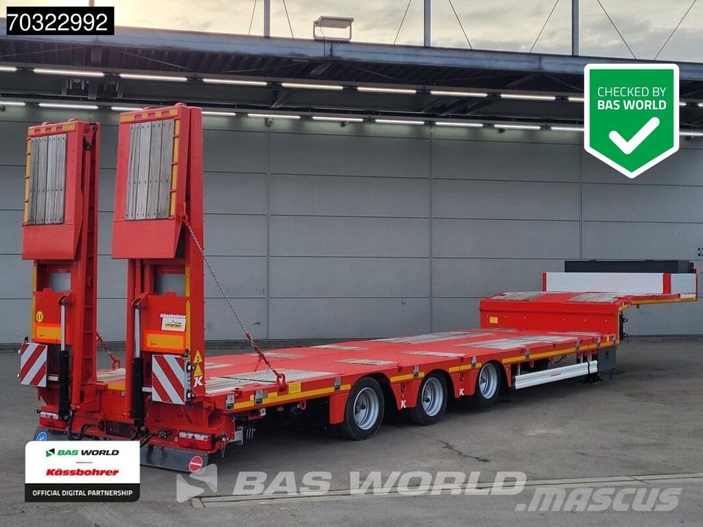 Kässbohrer LB3E 3 axles Steering+Lift Axle Extendable Ramps Semi-reboques rebaixados