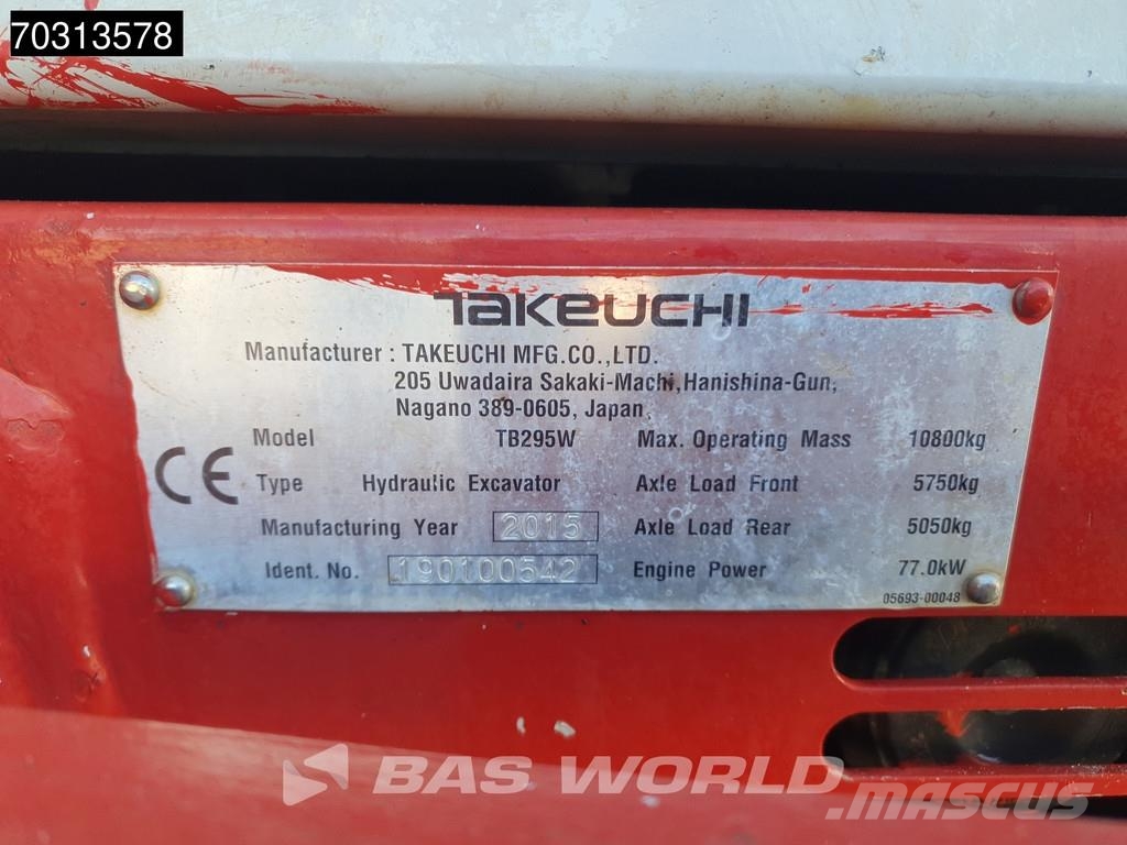 Takeuchi TB295 W Excavadoras de ruedas