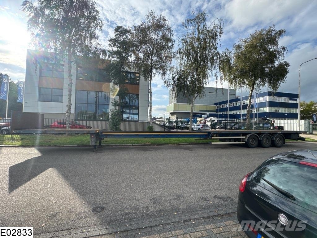 Robuste open laadbak 750 cm extendable, Lift axle Planhengere semi
