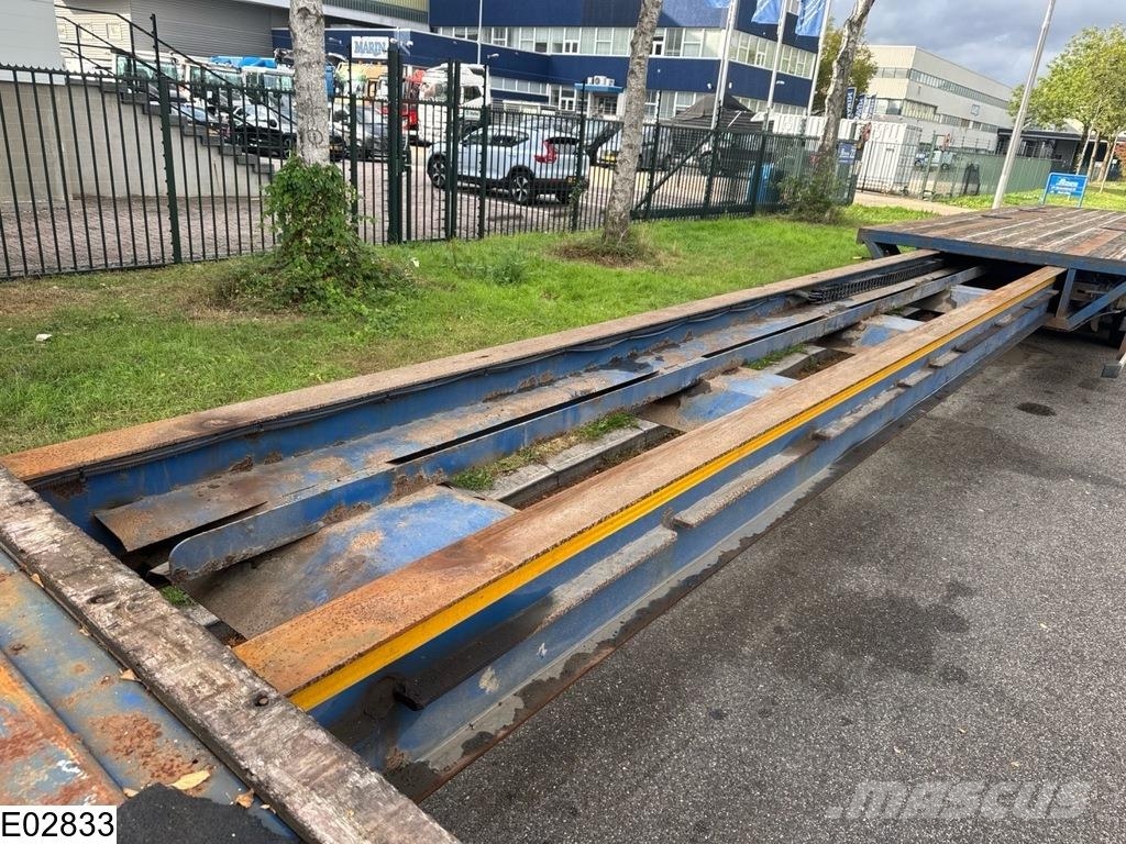 Robuste open laadbak 750 cm extendable, Lift axle Planhengere semi