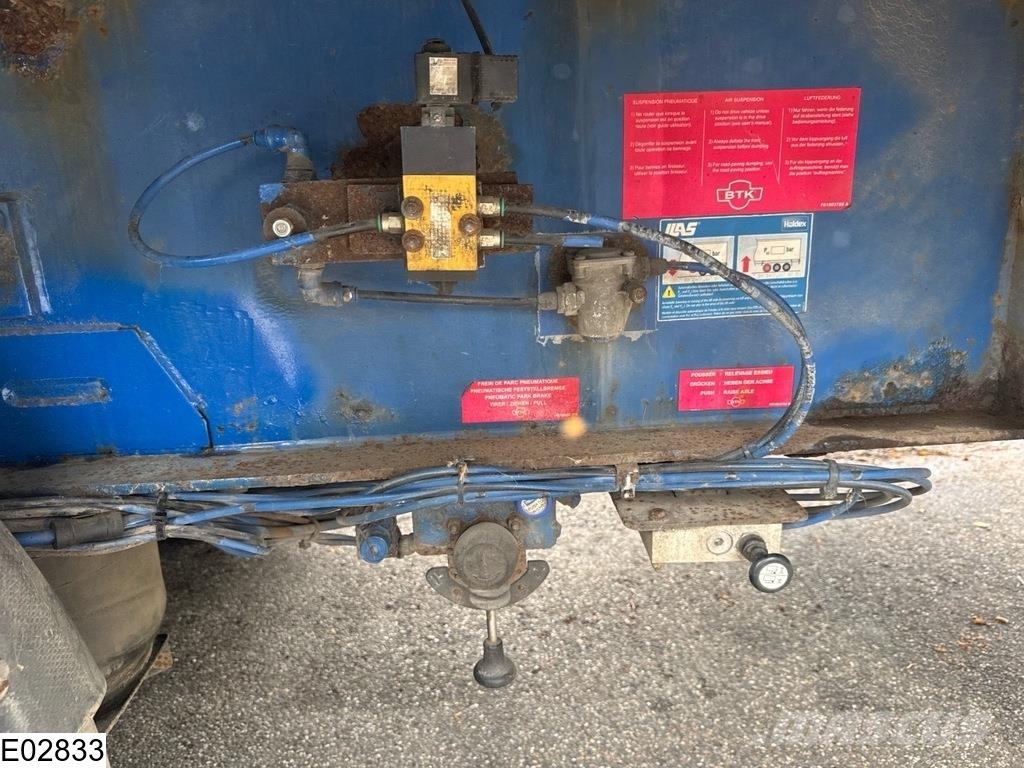 Robuste open laadbak 750 cm extendable, Lift axle Planhengere semi