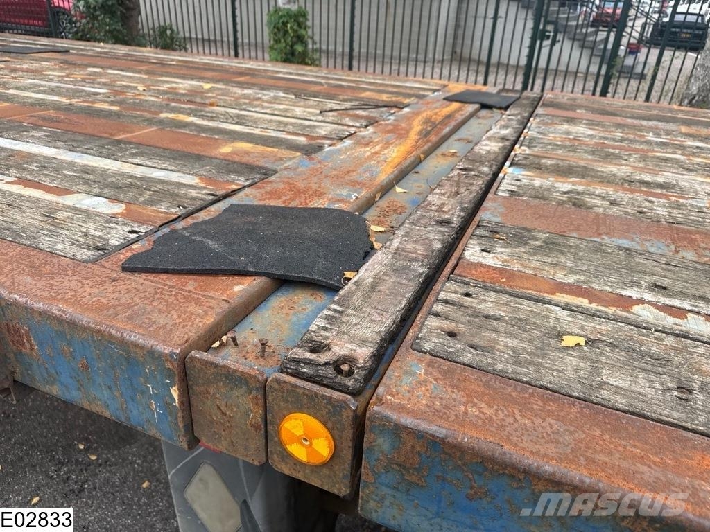 Robuste open laadbak 750 cm extendable, Lift axle Planhengere semi