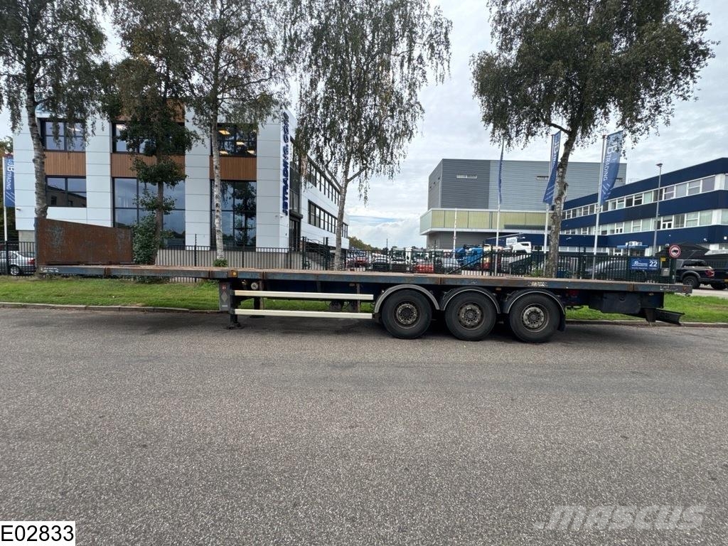 Robuste open laadbak 750 cm extendable, Lift axle Planhengere semi