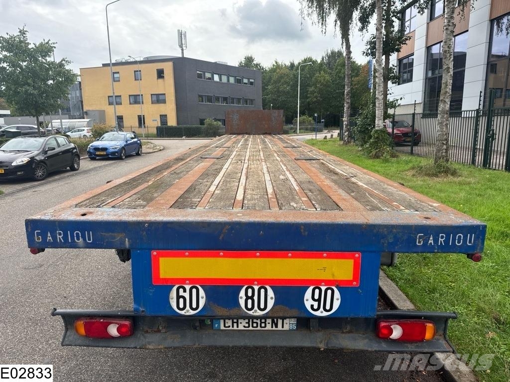 Robuste open laadbak 750 cm extendable, Lift axle Planhengere semi