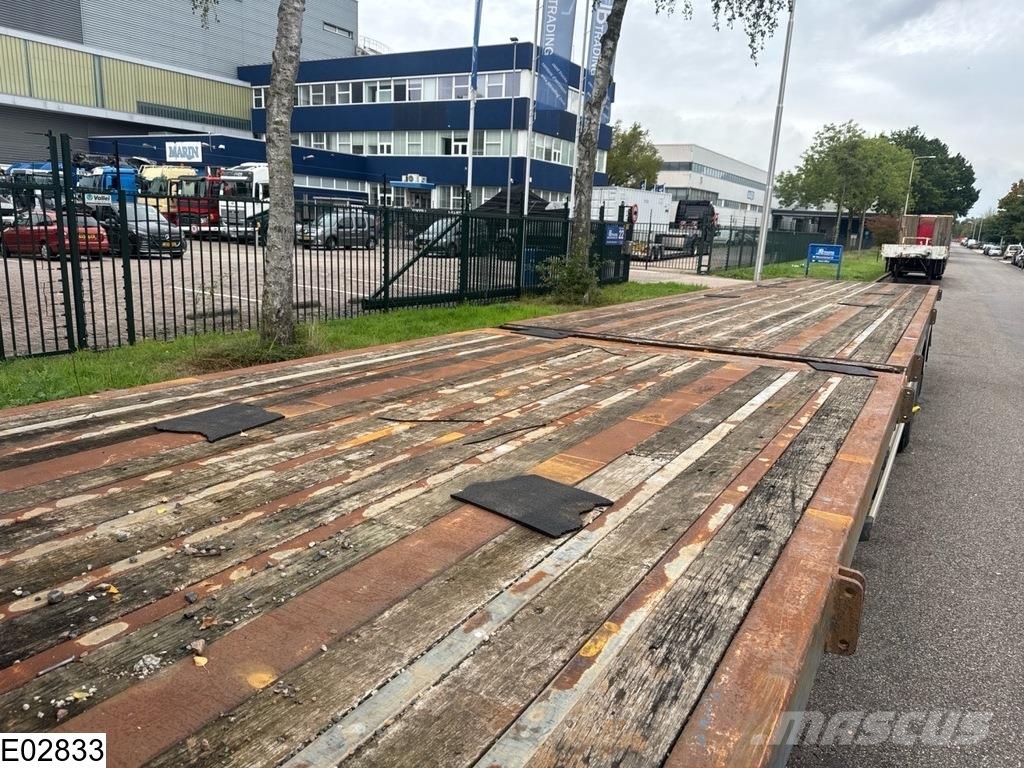 Robuste open laadbak 750 cm extendable, Lift axle Planhengere semi