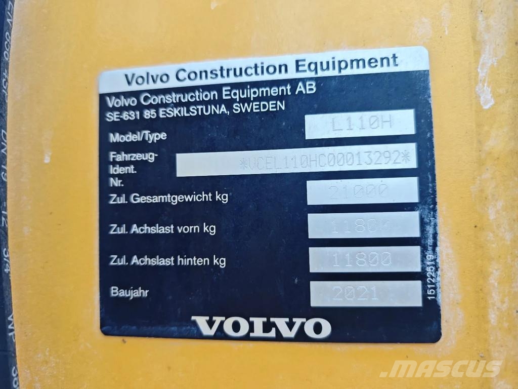 Volvo L110H BSS German Machine Full Volvo Service Histor ホイールローダー・タイヤショベル