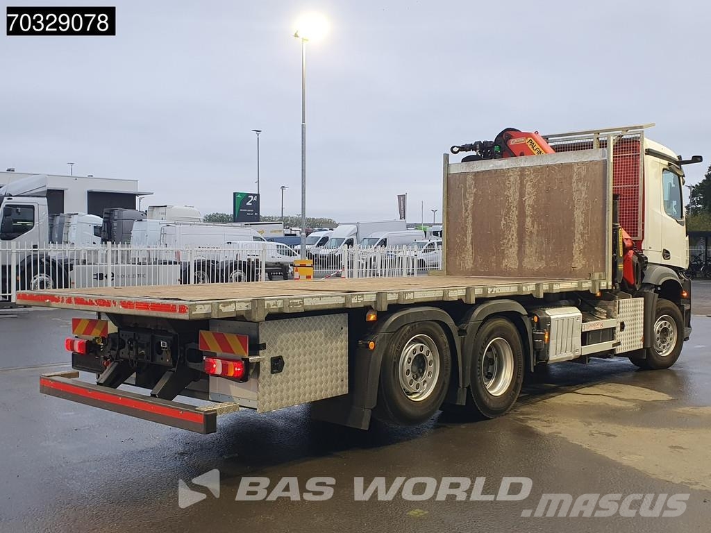 Mercedes-Benz Actros 2536 6X2 Palfinger PK18502 SH Kran Crane 6 شاحنات مسطحة/مفصلية الجوانب