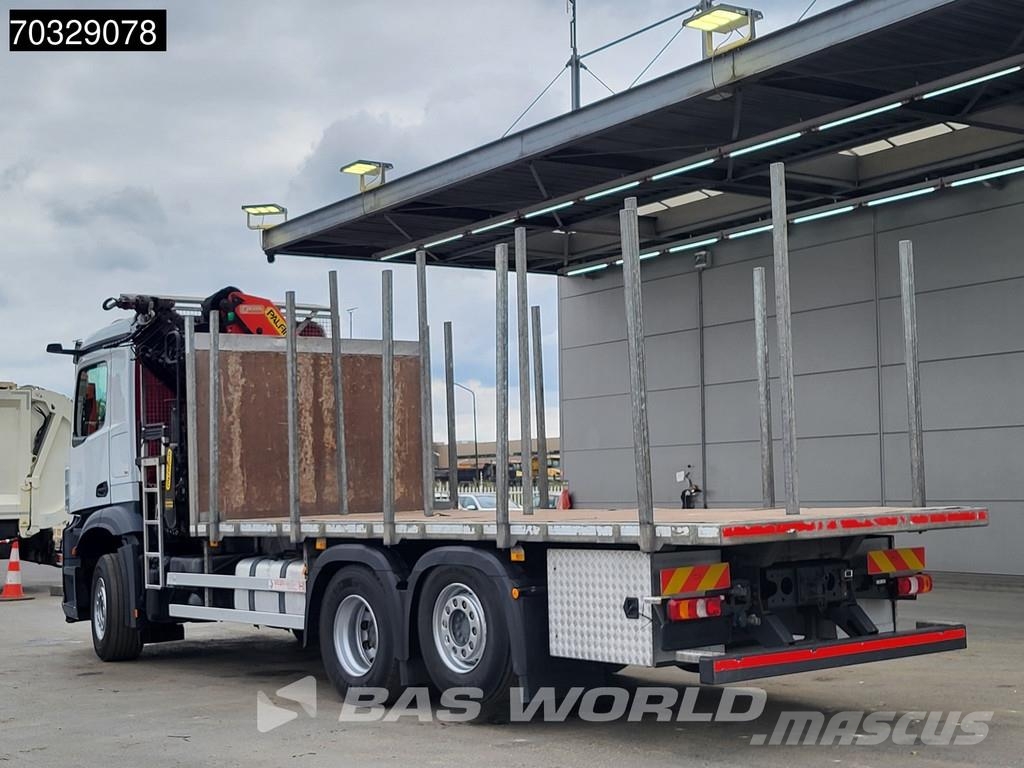 Mercedes-Benz Actros 2536 6X2 Palfinger PK18502 SH Kran Crane 6 شاحنات مسطحة/مفصلية الجوانب