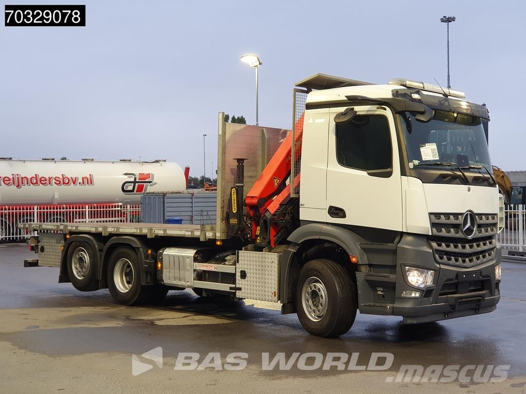 Mercedes-Benz Actros 2536 6X2 Palfinger PK18502 SH Kran Crane 6 شاحنات مسطحة/مفصلية الجوانب