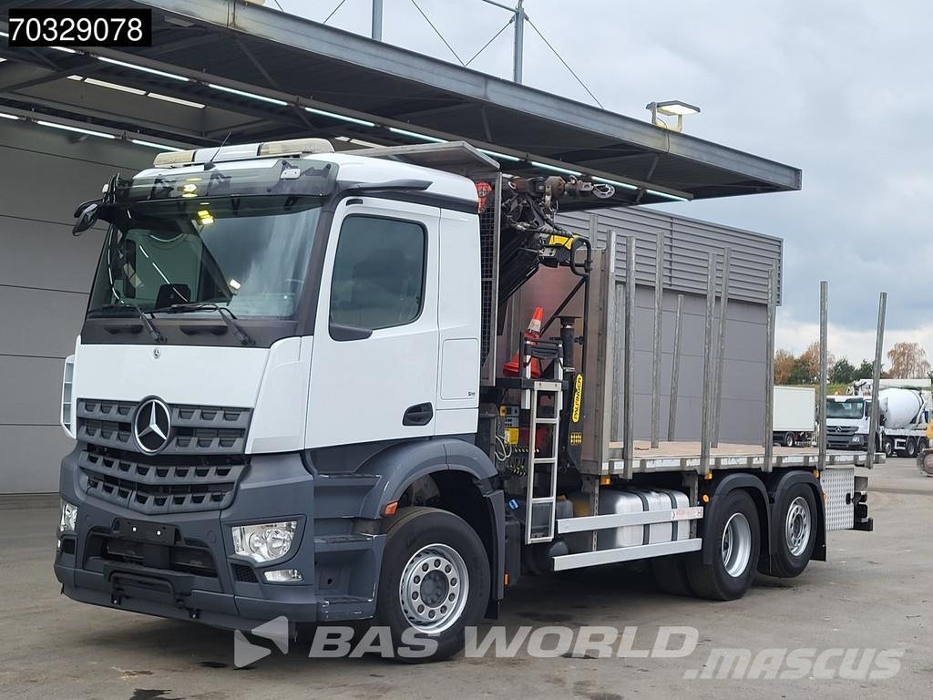 Mercedes-Benz Actros 2536 6X2 Palfinger PK18502 SH Kran Crane 6 Valníky/Sklápěcí bočnice