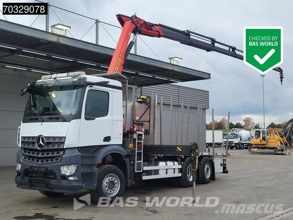 Mercedes-Benz Actros 2536 6X2 Palfinger PK18502 SH Kran Crane 6 Valníky/Sklápěcí bočnice