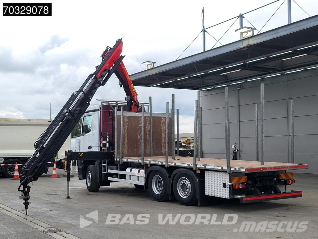 Mercedes-Benz Actros 2536 6X2 Palfinger PK18502 SH Kran Crane 6 شاحنات مسطحة/مفصلية الجوانب