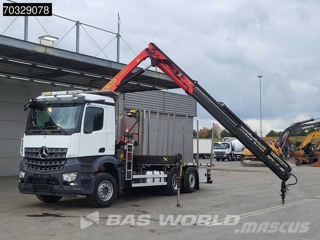 Mercedes-Benz Actros 2536 6X2 Palfinger PK18502 SH Kran Crane 6 شاحنات مسطحة/مفصلية الجوانب