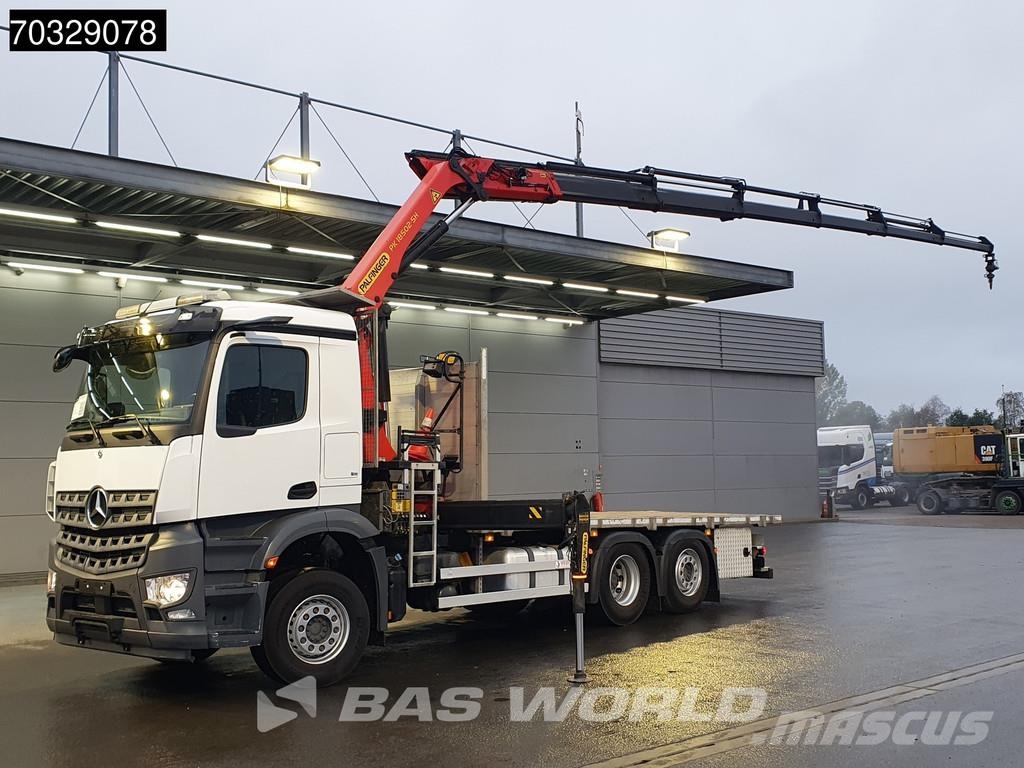 Mercedes-Benz Actros 2536 6X2 Palfinger PK18502 SH Kran Crane 6 شاحنات مسطحة/مفصلية الجوانب