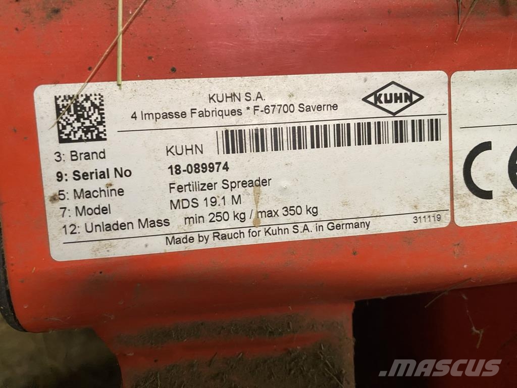 Kuhn MDS 19.1 M معدات رش أسمدة