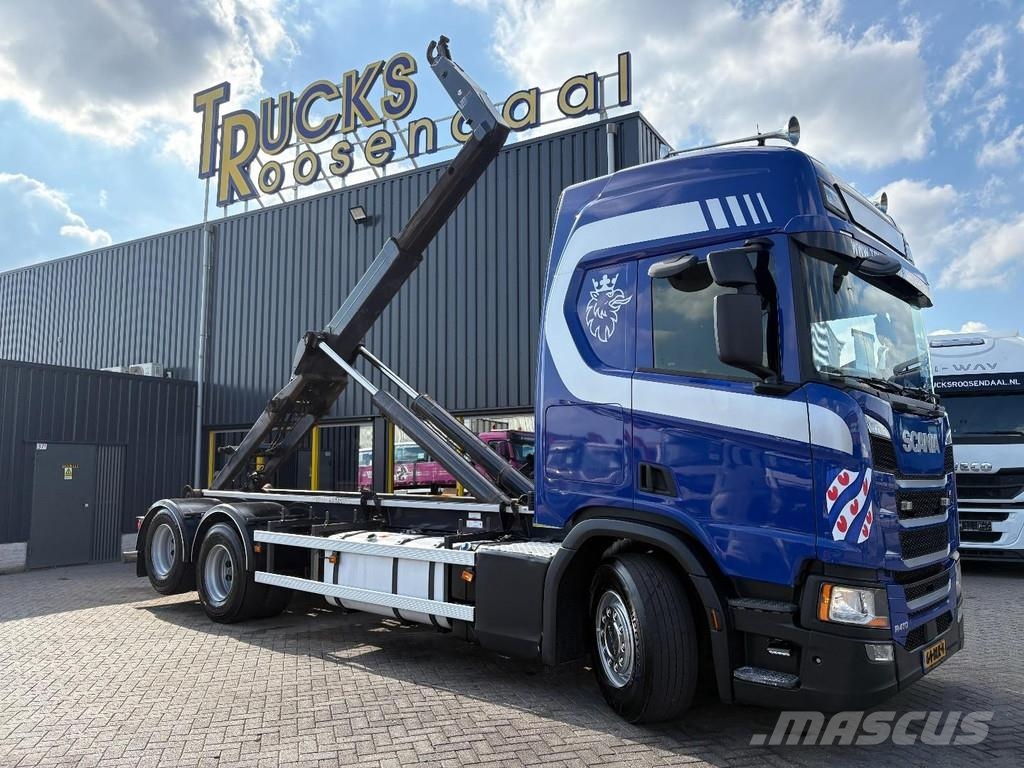 Scania R 410 + HOOK LIFT SYSTEM 25 tons + 6X2 + LIFT AXLE Camiones elevadores de gancho