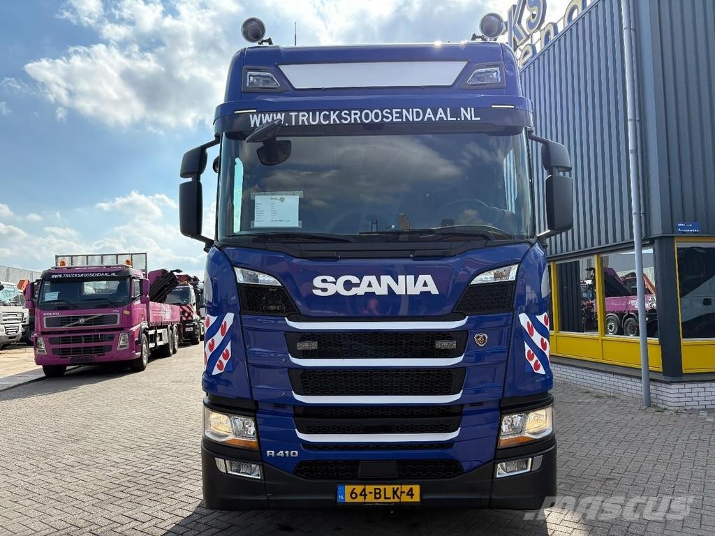 Scania R 410 + HOOK LIFT SYSTEM 25 tons + 6X2 + LIFT AXLE Camiones elevadores de gancho