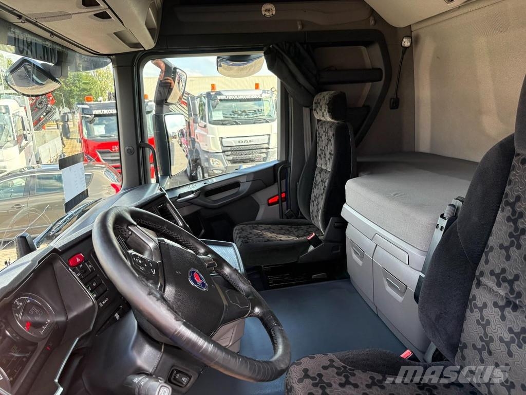 Scania R 410 + HOOK LIFT SYSTEM 25 tons + 6X2 + LIFT AXLE Camiones elevadores de gancho