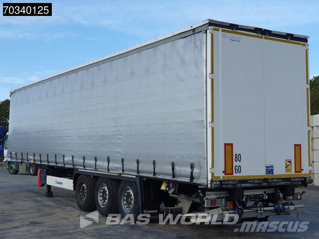 Krone SD 3 axles Lift Axle Sliding Roof Hardwood Omega Tents puspiekabes