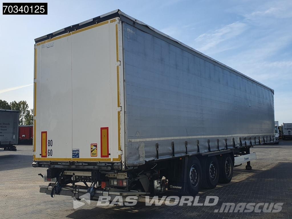 Krone SD 3 axles Lift Axle Sliding Roof Hardwood Omega Tents puspiekabes