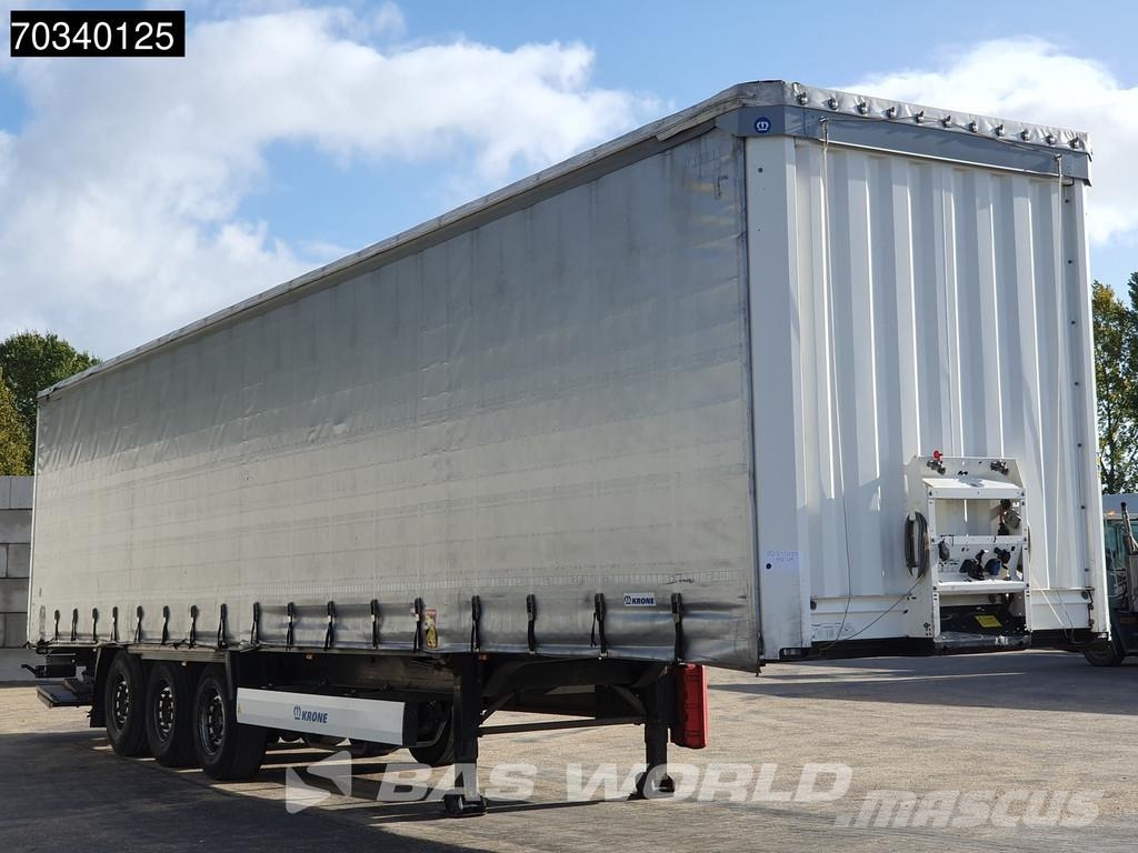 Krone SD 3 axles Lift Axle Sliding Roof Hardwood Omega Tents puspiekabes