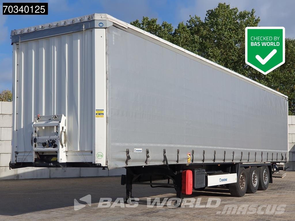 Krone SD 3 axles Lift Axle Sliding Roof Hardwood Omega Tents puspiekabes