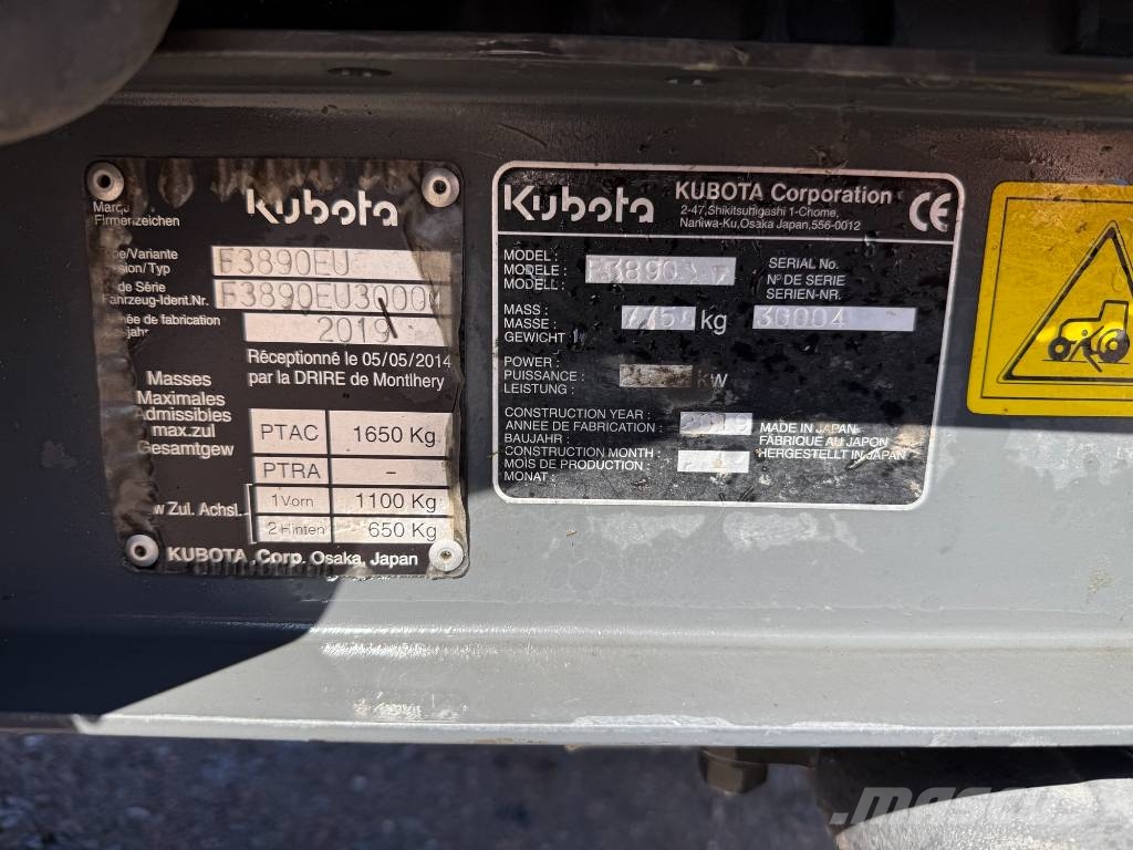 Kubota F 3890 Sitteklippere