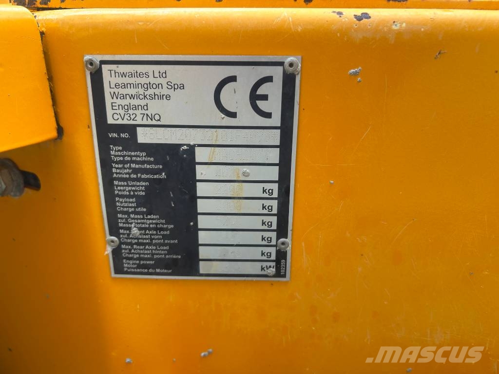 Thwaites 3 Tonne Swivel Stavebné sklápače
